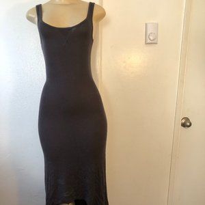 NWT Free People Ribbed Maxi Grey High-Low Dress